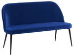 2-Sitzer Sofa OSBY Schwarz - Blau - Marineblau