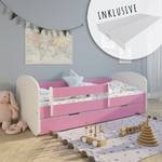 Kinderbett Henny mit Schublade Pink - 80 x 180 cm