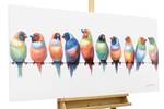 Acrylbild handgemalt Noisy Twitter Massivholz - Textil - 120 x 60 x 4 cm