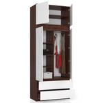 Surmeuble pour Armoire S90 2T CLP Imitation wengé - Blanc