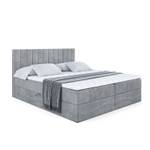 Boxspringbett EDITA Hellgrau - Breite: 200 cm - H3