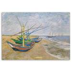 Bild Fischerboote am Strand - V van Gogh 60 x 40 cm