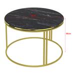 Table basse Aulum ronde Noir