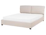 Lit double BELFORT Beige - Crème - Chêne foncé - Largeur : 171 cm