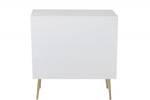 Commode design PIKA couleur blanc Blanc - Bois massif - 80 x 84 x 40 cm