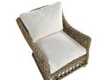 Sessel RIBOLLA Beige - Blau - Weiß - Rattan - 66 x 78 x 70 cm