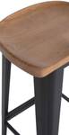 Tabouret de bar Clara Noir - Bois manufacturé - 41 x 80 x 32 cm