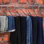 Lot de 24 cintres porte-pantalons Noir - Argenté - Métal - Matière plastique - 18 x 1 x 35 cm