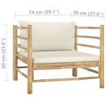 Gartensofa 3007512-6 Weiß - Bambus - 74 x 60 x 70 cm