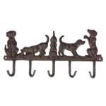 Hakenleiste Hunde aus Gußeisen Braun - Metall - 36 x 18 x 3 cm