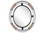 Miroir décoratif MOULINS Beige - Noir - Métal - 50 x 55 x 4 cm