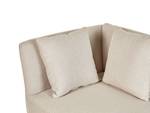 Chaiselongue RIOM Beige - Schwarz - Armlehne davorstehend rechts - Ecke davorstehend links - Textil