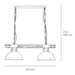 Lampe à suspension HAKON Marron - Bois - Profondeur : 60 cm