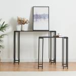 Set 2 de tables consoles gigognes Ørsta Noir - Bois manufacturé - Métal - 100 x 80 x 30 cm