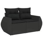 Gartensitzgruppe K6985(9-tlg) Schwarz - Massivholz - 69 x 62 x 62 cm