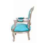 Fauteuil baroque LOUIS XVI Bleu clair - 51 x 50 cm