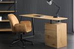 Schreibtisch STUDIO Braun - Holzwerkstoff - Massivholz - 160 x 77 x 49 cm