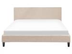 Doppelbett FITOU Beige - Eiche Dunkel - Breite: 170 cm