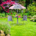 Chaises table enfants avec parasol Gris