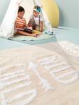 Waschbarer Kinderteppich Beige - Naturfaser - 120 x 1 x 180 cm