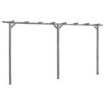 Pergola Gris - Bois massif - Bois/Imitation - 40 x 200 x 400 cm