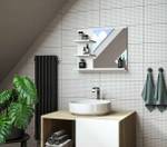Wei脽 Badezimmer ablagen mit Wandspiegel