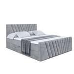 Boxspringbett ERNINA-Z Hellgrau - Breite: 140 cm - H3