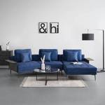 Wohnlandschaft DONNA Blau - Metall - Massivholz - Textil - 345 x 68 x 176 cm