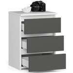 Table de Chevet CL3 40 Graphite - Gris - Blanc