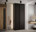 ARMOIRE À PORTES COULISSANTES DAVOS 3 Noir - Largeur : 110 cm - 2 porte