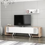 Meuble TV Glostrup Blanc - Bois manufacturé - 150 x 41 x 32 cm