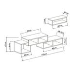 Fernsehtisch-Set Malvik 2-tlg. Eiche Dekor - Weiß