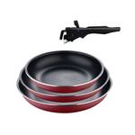 Pfannen-Set Click&Cook Red (4-teilig) Metall - 27 x 6 x 35 cm