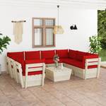 Garten-Lounge-Set (9-teilig) 3016490-21 Rot