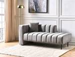 Chaiselongue LANNILS Beige - Schwarz - Taupe - Armlehne davorstehend rechts - Ecke davorstehend links