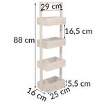 ETAGERE 4 CASES EN BAMBOU Beige - Bambou - 7 x 103 x 12 cm