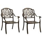 Bistro-Set-k294 ( 3-tlg ) Braun - Massivholz