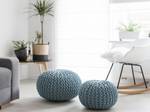 Pouf CONRAD Blau - Hellblau - 50 x 35 x 50 cm