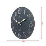 Horloge murale Saguaro Noir - Bois manufacturé - 4 x 34 x 34 cm