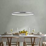 LED Pendellampe RING silber Silber - Metall - 60 x 120 x 60 cm