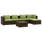 Garten-Lounge-Set (6-teilig) 3013632-8 Braun - Grün