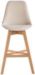 Tabouret de bar Cannes Lot de 2 Blanc crème