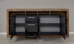 Rominia Sideboard Schwarz - Braun - Holzwerkstoff - 200 x 90 x 40 cm