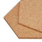 Lot de 14 tableaux hexagonaux muraux Marron - Liège - 20 x 18 x 1 cm