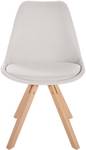 Chaise de salle à manger Sofia Lot de 4 Blanc crème