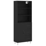 Highboard DE3904 Schwarz - Holzwerkstoff - 34 x 180 x 70 cm