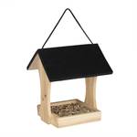 Vogelfutterhaus zum Aufhängen Schwarz - Braun - Holzwerkstoff - 23 x 26 x 21 cm