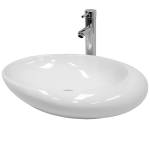 Vasque forme ovale 585x375x145 mm blanc Céramique