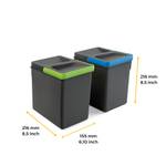 Recycle Behälter für Küchenschublade, Grau - Kunststoff - 17 x 33 x 22 cm