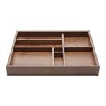 Plateau organisateur Marron - En partie en bois massif - 34 x 5 x 39 cm